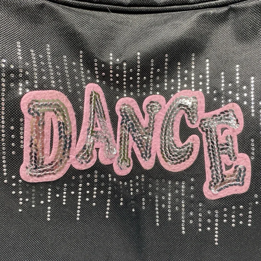 Sassi designs 24 black duffel Bag Pink Bedazzled Large‎ Dance Cheer Gym